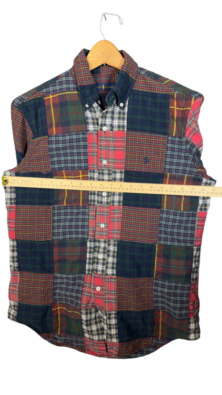 Polo Ralph Lauren Brownstone Patchwork Plaid Oxfo… - image 5
