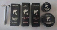 Shaving Kit Men Razor  Blades Preshave Balm Oil Cream Soap Aftershave PRETFY