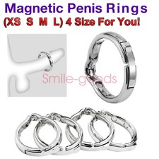 Stainless Steel Magnetic Penis Ring Cock Ring Delay Ejaculation Erection Sex Toy