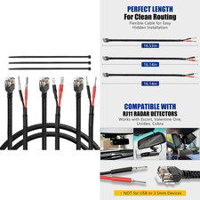 Radar Detector Hardwire Kit with Mirror Tap, RJ11 Power Cord