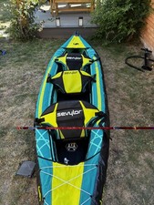 Sevylor Ottawa Kayak 2+1 Person Inflatable Canoe + 1 double paddle 