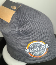 Berretto da montagna North Face uomo linea principale cemento nuovo con etichette con fascia per le orecchie grigio caldo OSFM