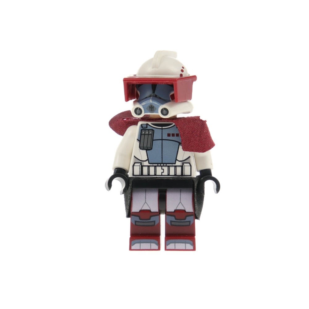 1xLego Mini Figurine Sw Clone Arc Trooper Hammer White Kama Pauldron Helmet 9488