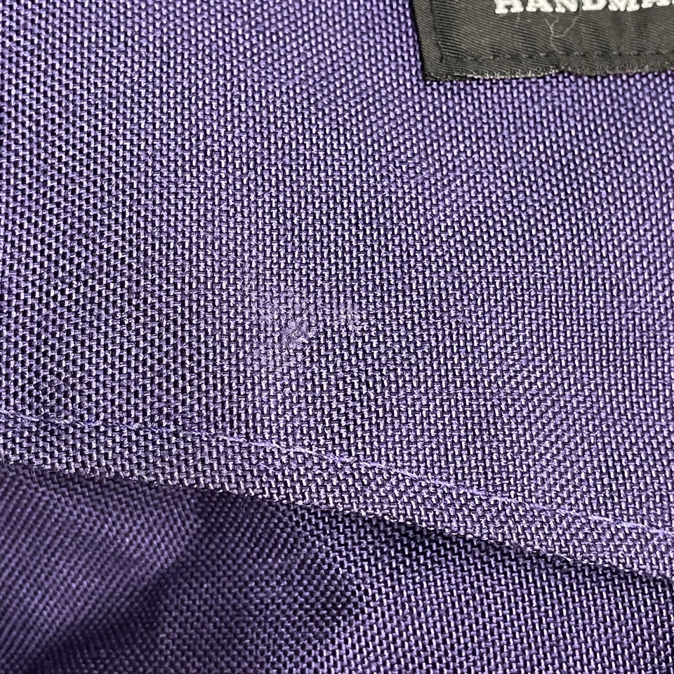 Винтажный рюкзак CANNONDALE ручной работы в США фиолетовый холст коричневая кожа 80-х 90-х - Изображение 3 из 4