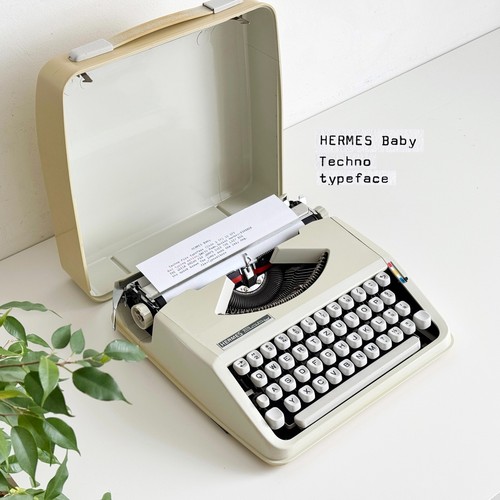 Hermes Baby | Techno typeface | Typewriter | 1970s | Serviced