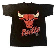 Vintage Chicago Bulls T-Shirt Single Stitch Signal Sports XL NBA Tee 90s 1991