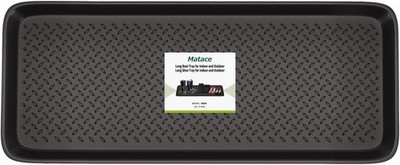 Matace 1 Pack Rubber Large Boot Tray for Entryway,Long 40 x 16 x 1.2, Black 