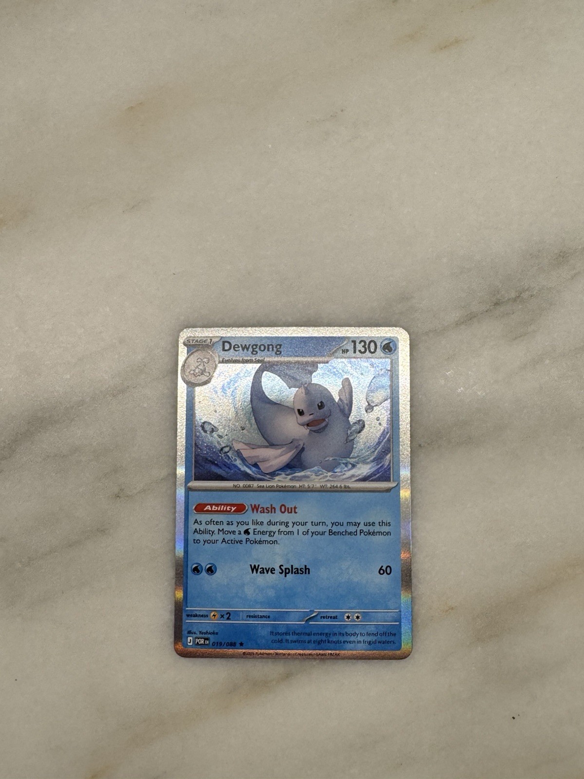 Dewgong 019/088 - Reverse Holo - Pokémon TCG: Perfect Order - English NM