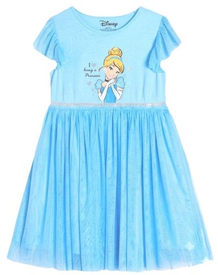 CINDERELLA 116 KLEID BLAU GLITZER PRINCESS PRINZESSIN TÜLL BLUMENMÄDCHEN