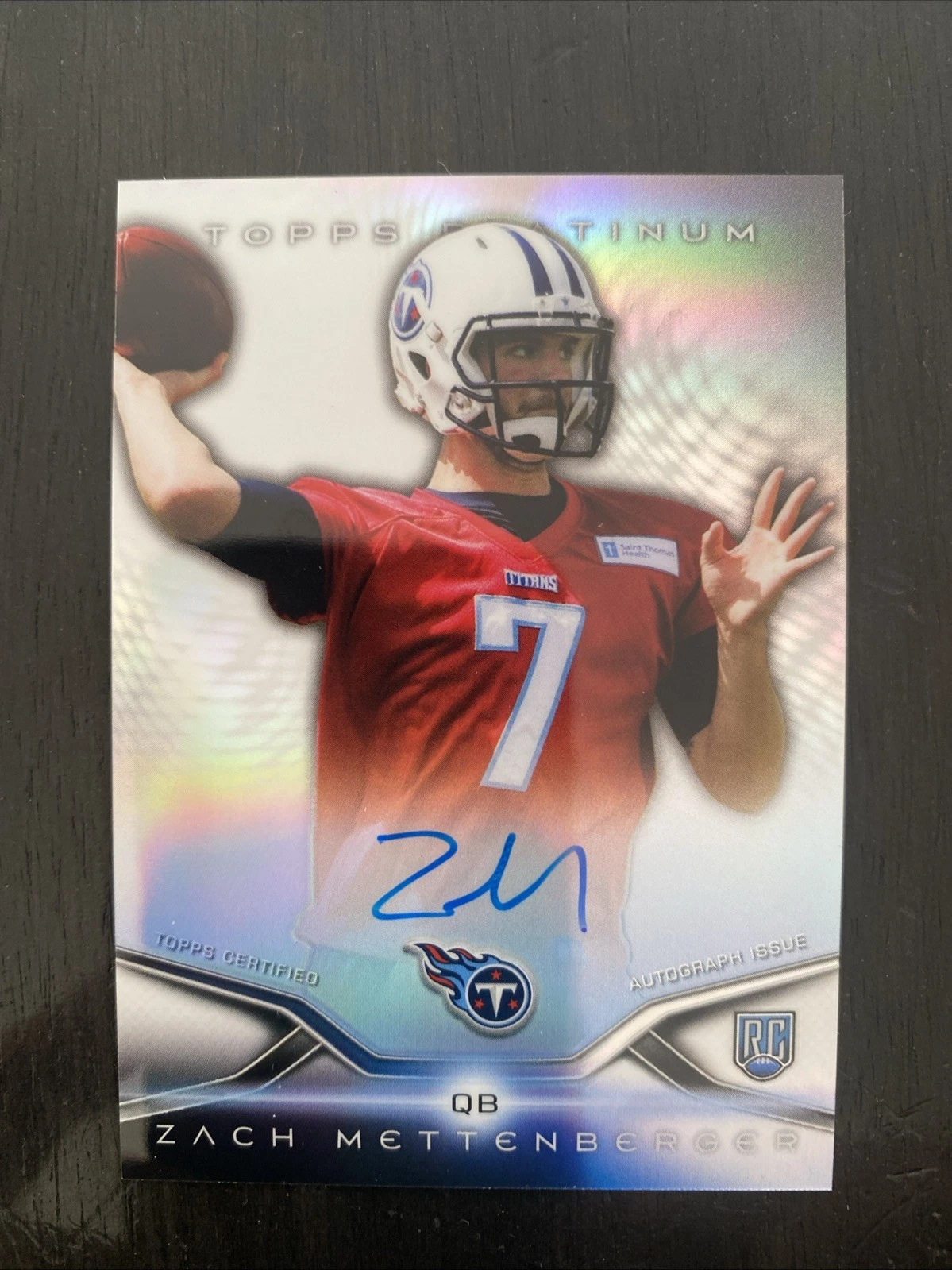Zach Mettenberger Topps Platinum Rookie Autograph #4 Base