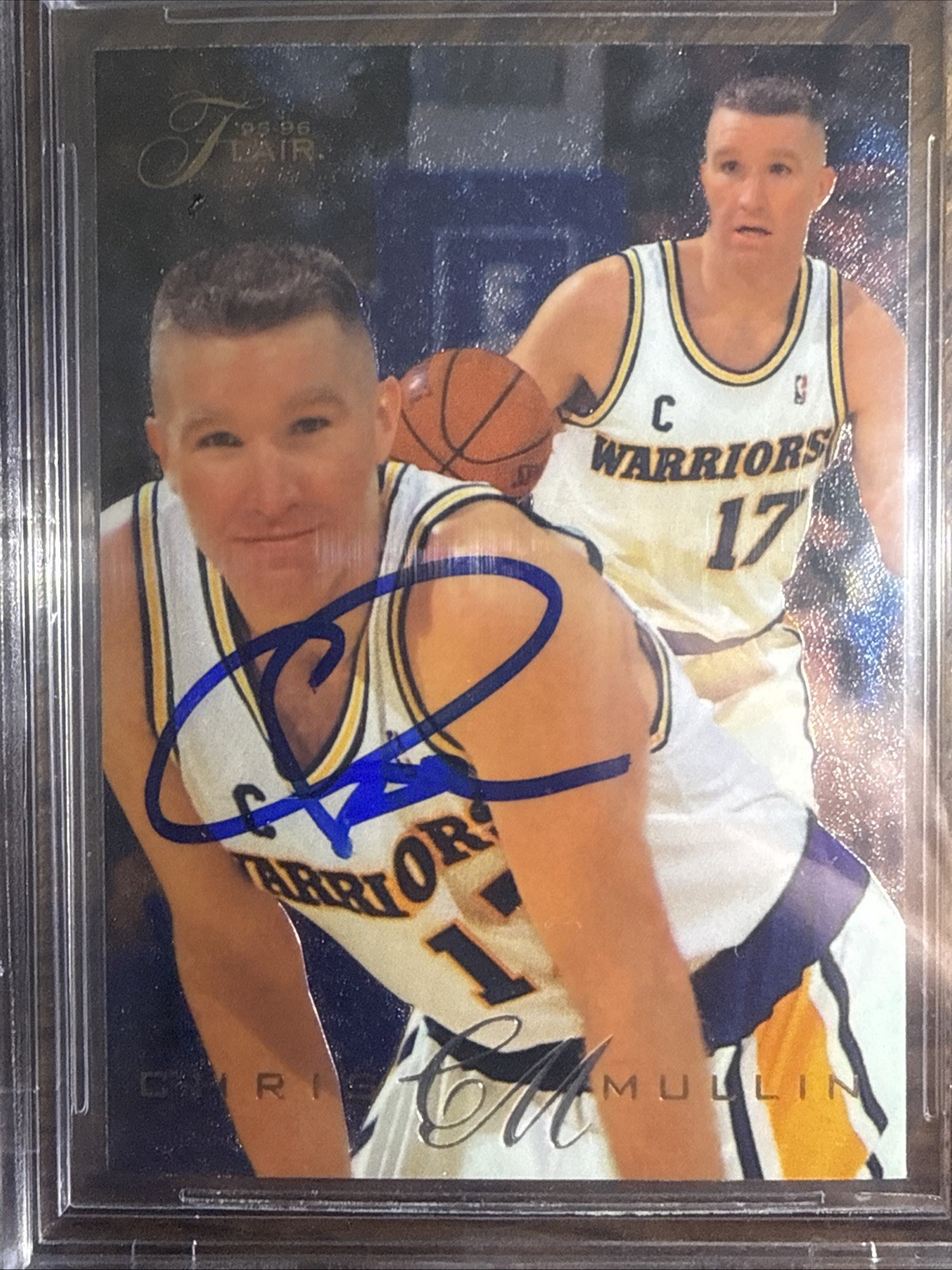 SSP BGS 10 PRISTINE! 1995 CHRIS MULLIN AUTHENTIC AUTOGRAPH GAME USED view 2