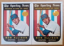 2001 TOPPS ARCHIVES #323 WASHINGTON SENATORS BOB ALLISON [2] 1959 MINT 06751