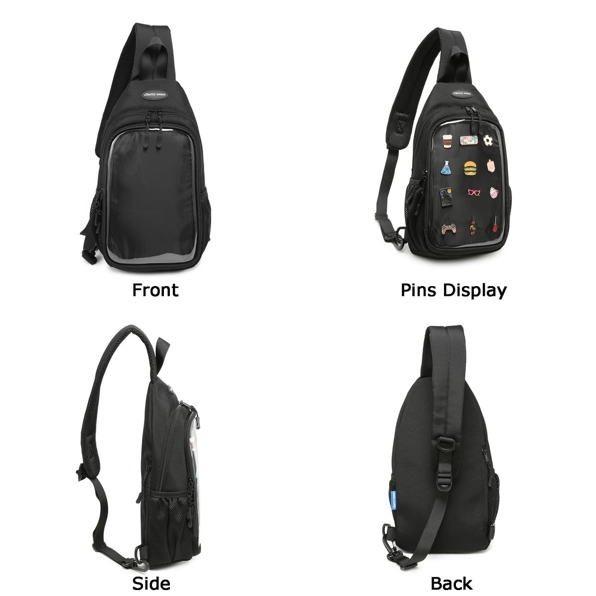Kawaii Oxford Ita Bag Pin Display Chest Pack Shoulder Bag Sport
