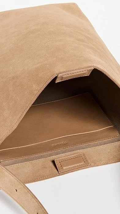 Bolso de Hombro Madewell the Essential Bucket Cuero Gamuza Tawny Caqui Foto 4 de 4