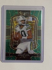 2025 Panini Select Premier Level Jordan Love #168 Green lazer /5, first on print