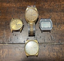 Seiko Mens Watch Lot A257-5010, 7123-8059, 8223-8019, 7546-9009 For Repair/Parts