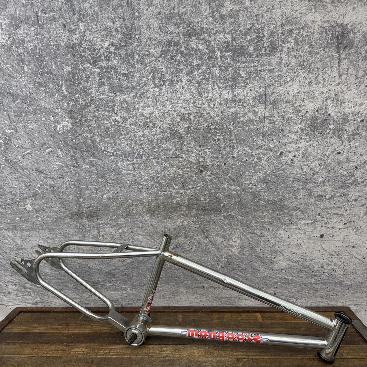Vintage Mongoose BMX Bike Frame Looptail 1986 Chrome 20in 80s