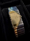 Seiko Vintage Half Moon Gold-Tone Watch With Black, Running