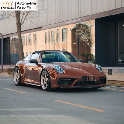 PET Vinyl Wrap Chocolate Brown 5FTx50FT Air Release Color Change Car Film