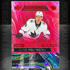2021-22 Credentials - Lane Pederson Rookie RC AUTO #/99 - #DTAA-LP SHARKS MINT