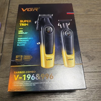 Hair Clippers for Men & Hair Trimmer Set, Cordless Barber Combo with LED Disp...