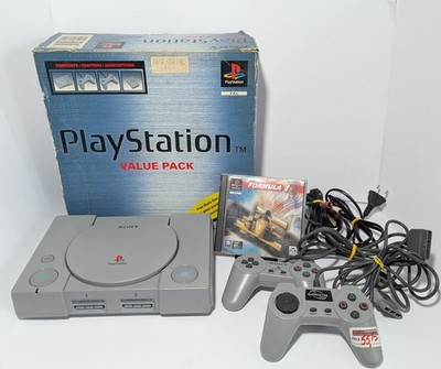 Sony Playstation 1 PS1 Value Pack SCPH-5552  - inkl. OVP, Spiel / Getestet  