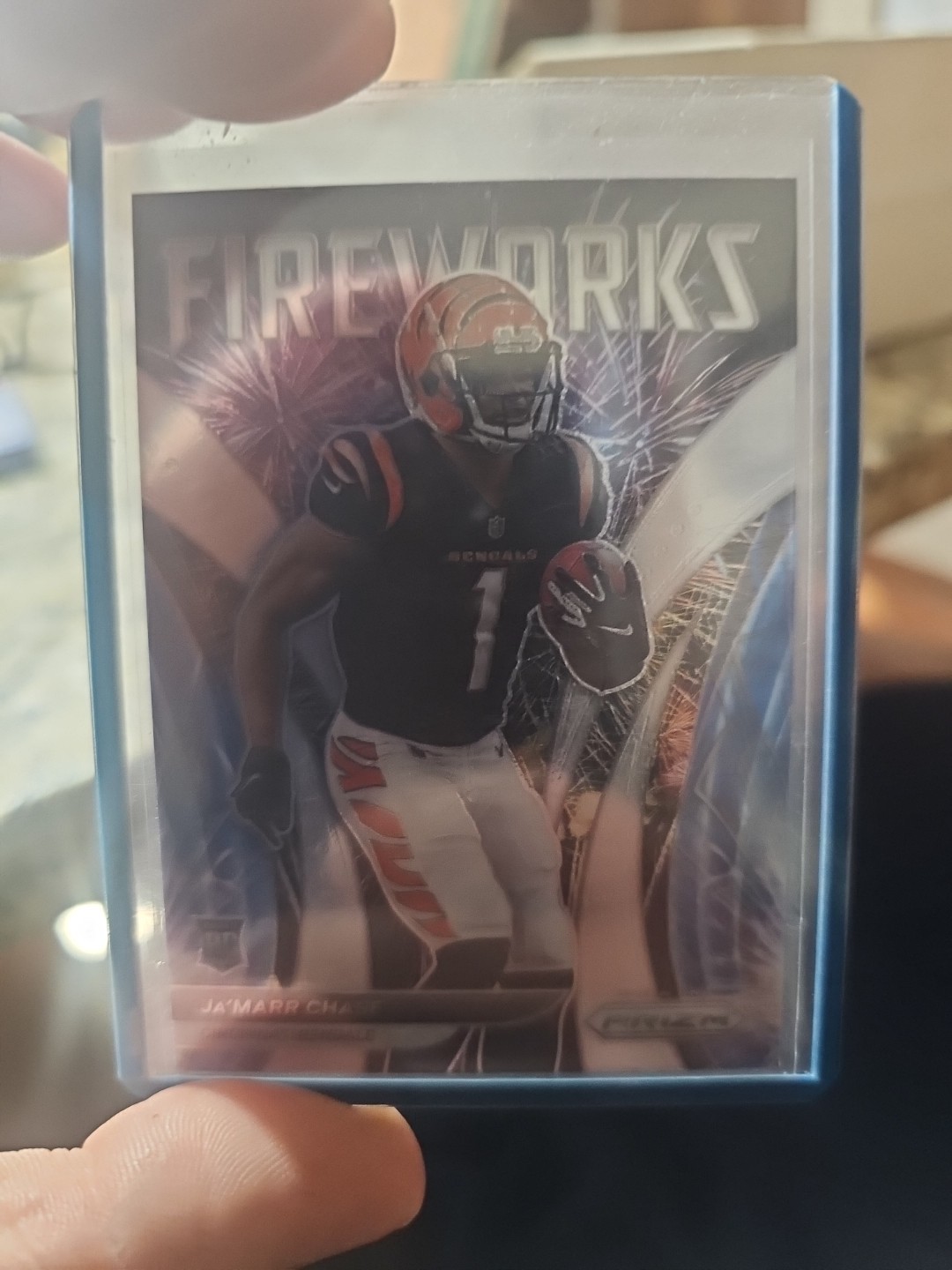 2021 Panini Prizm - Fireworks Ja'Marr Chase #F-11 (RC)