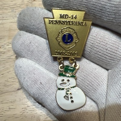 MD-14 Pennsylvania Lions Club Pin - International - 2008-2009 Snowman