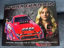 Maddi Gordon Signed Promo Hero Card Nhra Drag Racing Autographed 2025