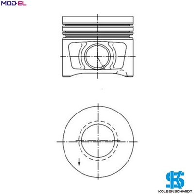 1x KOLBEN 40387600 STD für AZV/BKD/BLB/BNA/BRE/BKP/BMR/BMA/BMN/BVE/BSY 2,0L