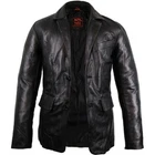 Men's leather blazer real lamb nappa leather 70's leather sport coat leather jacket slim