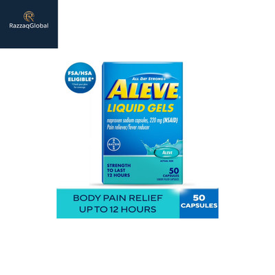 Aleve Liquid Gels Naproxen Sodium Pain Reliever, 50 Count