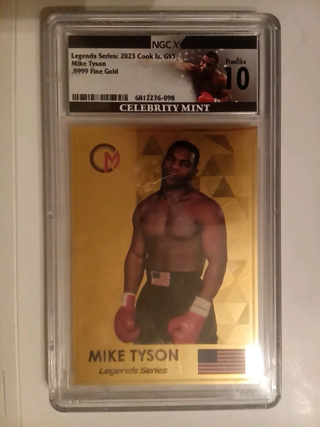READ 2023 Celebrity Mint Legend Mike Tyson $5 Cook Islands .9999 Gold NGCX 10