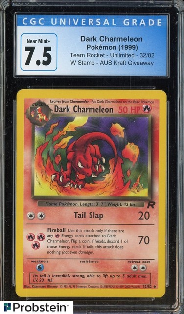 Dark Charmeleon [W Stamp] #32 (Team Rocket (2000))