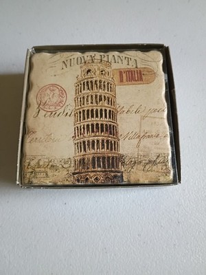 Pier 1 Imports 4 Coasters Featuring - D'Italia, New York, Paris, & London - New