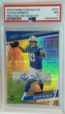 2020 Panini Chronicles - Prestige Signature Gold Justin Herbert RC Auto 09/10