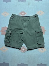 Boy Scouts Of America cargo shorts green cotton blend canvas hiking relaxed 34