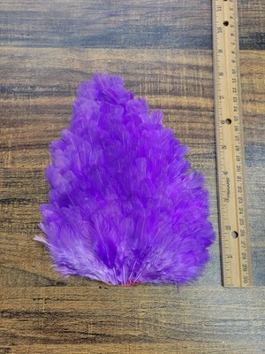 Lot 406, Dyed Lavender (Light Purple) India Hen Back Saddle Feathers Fly Tying