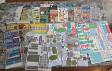 HUGE Lot NEW And USED Scrapbooking supplies Stickers Stamps AND MORE