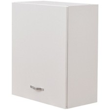 Pensile da Cucina Armadio Sospeso da Parete con Anta Singola Colore Bianco