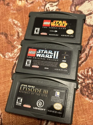 Nintendo GBA Lot of 3 - Lego Star Wars 1 & 2 + Episode 3 Revenge Of The With