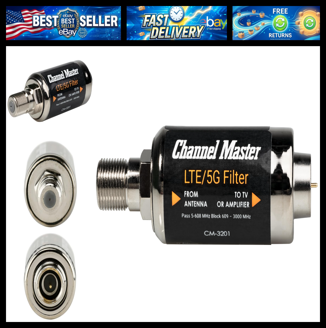 Psixelation Channel Master LTE/5G Filter – Reduces Pixelation & Signal Issues from ...