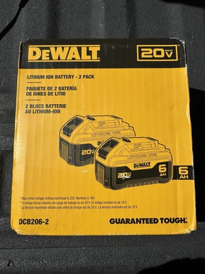 #ad #ad DeWalt 20V MAX Premium Lithium Ion 6.0Ah Battery Pack 2 Pack DCB206 2 New Box $90.00