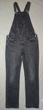 TB9 - Supermom Black Maternity Denim Dungarees Size 32