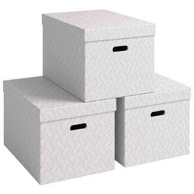 VON LEITZ Aufbewahrungsboxen 46,0 l weiß 35,5 x 51,0 x 30,5 cm, 3 St.