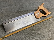 1950’s E C Atkins 12” Back Saw 13 TPI With Nice Etching USA