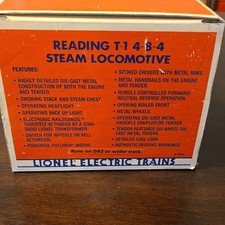 Lionel O Gauge Steam Locomotive Reading T-1 4-8-4 3-Rail w/Sound Tender