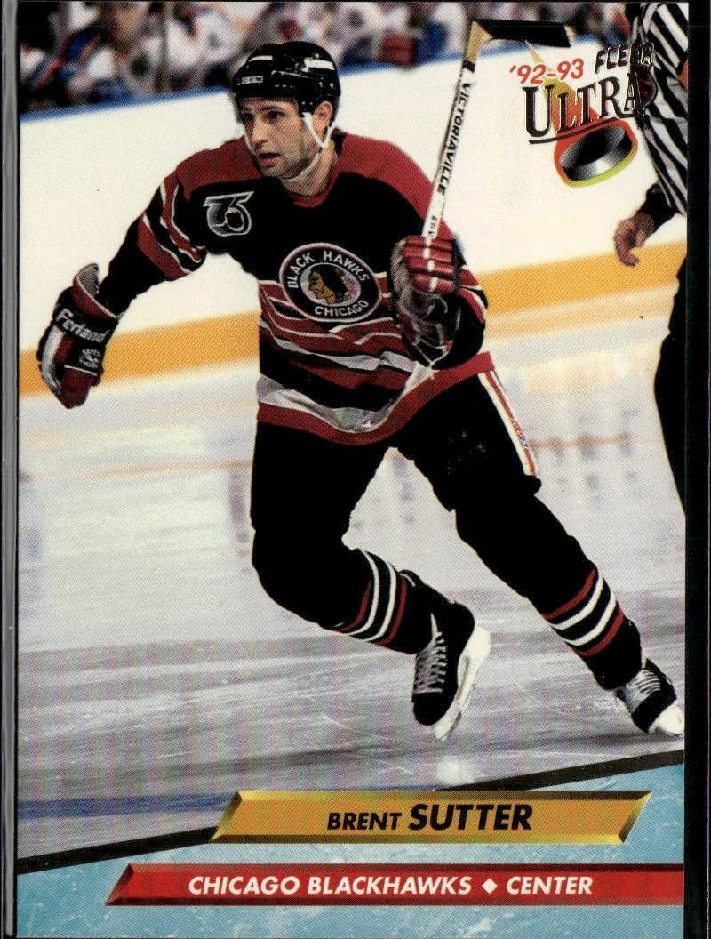 1992-93 Ultra #43 Brent Sutter Chicago Blackhawks