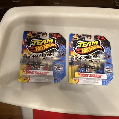 TEAM HOT WHEELS HIGH SPEED WHEEL SERIES, BONE SHAKER Lot Of 2 Red And Blue Wheel