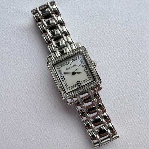 Mercedes Benz Ladies Women's Classic Car Accessory Gift Swarovski Crystals Watch - Picture 4 of 24